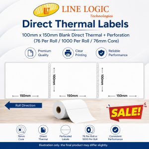 100mm x 150mm Direct Thermal Labels